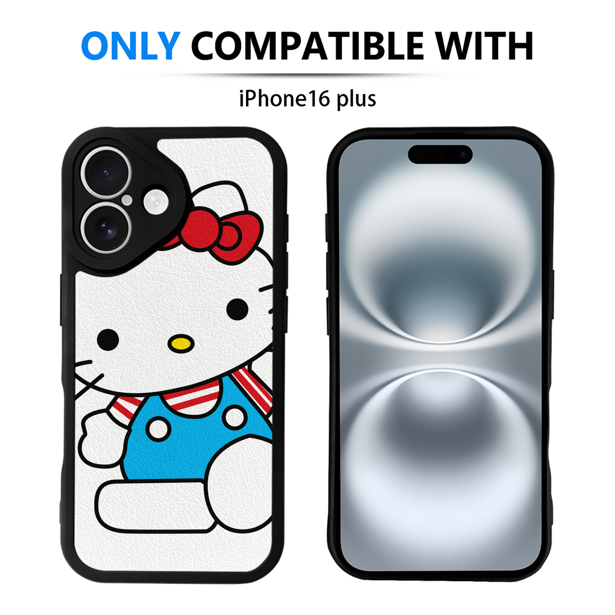 （画像用） Hello Kitty ハローキティ 【iPhone 16シリーズ対応】シリコンスマホケース（レザー調） 材質：シリコン